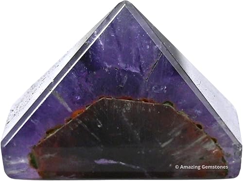 Miniatura 78 de Amazing Gemstone White Agate Snow Quartz Pyramid Crystal Healing Stones - 1" Great Pyramid Figurine of Natural Stone Pyramid for Meditation, Reiki