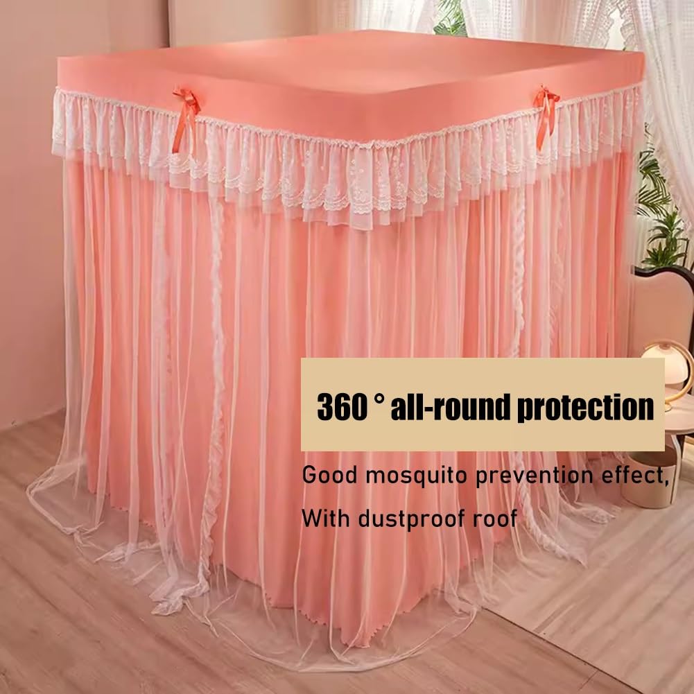 Baldacchini Baldacchino Da Letto Di Lusso A 3 Porte, Tenda Da Letto Four Seasons Per Letti Matrimoniali Singoli, Baldacchino Da Letto Decorativo Per La Camera Da Letto Della Principessa Per Ragazze (