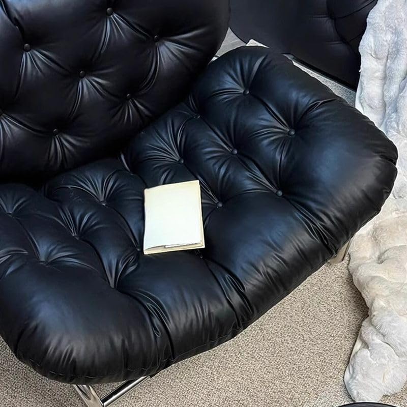 Sillón moderno con estructura metálica color negro miniatura 4