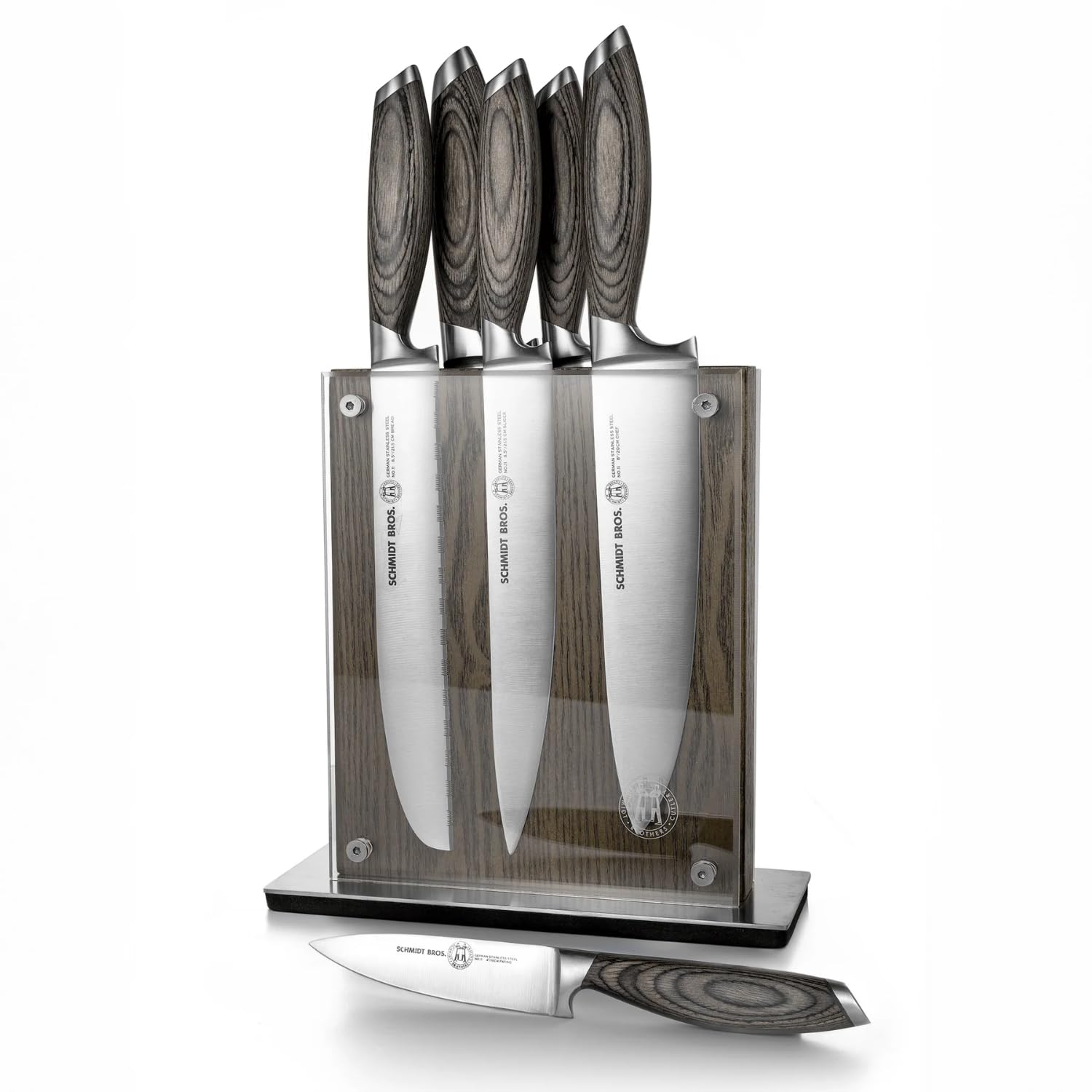 Amazon.com: Schmidt Brothers - Bonded Ash 7-Piece Kitchen Knife
