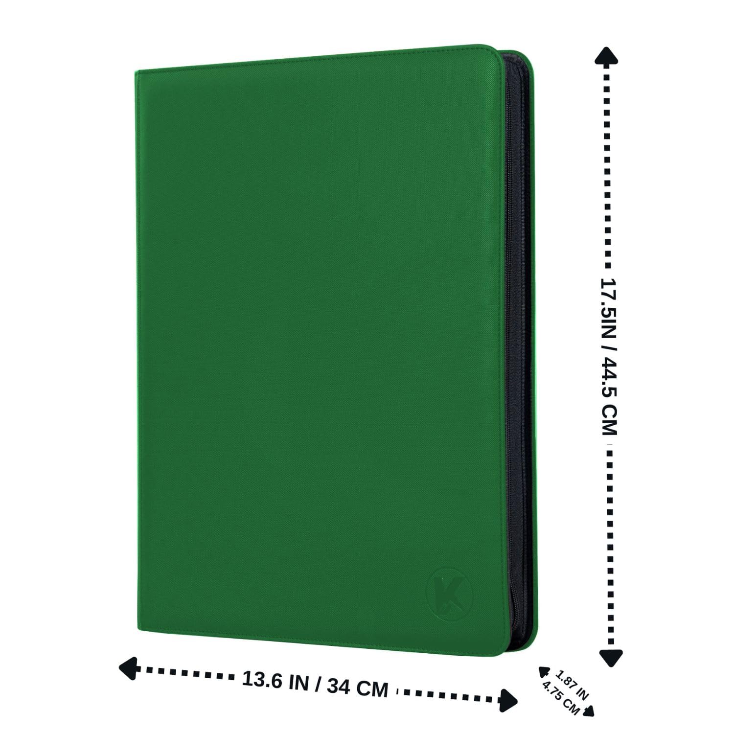 Classeur à cartes à collectionner Ablum de plus de 1000 poches, 16 pochettes compatible avec cartes MTG, cartes de sport et autres cartes à collectionner de taille standard (vert)
