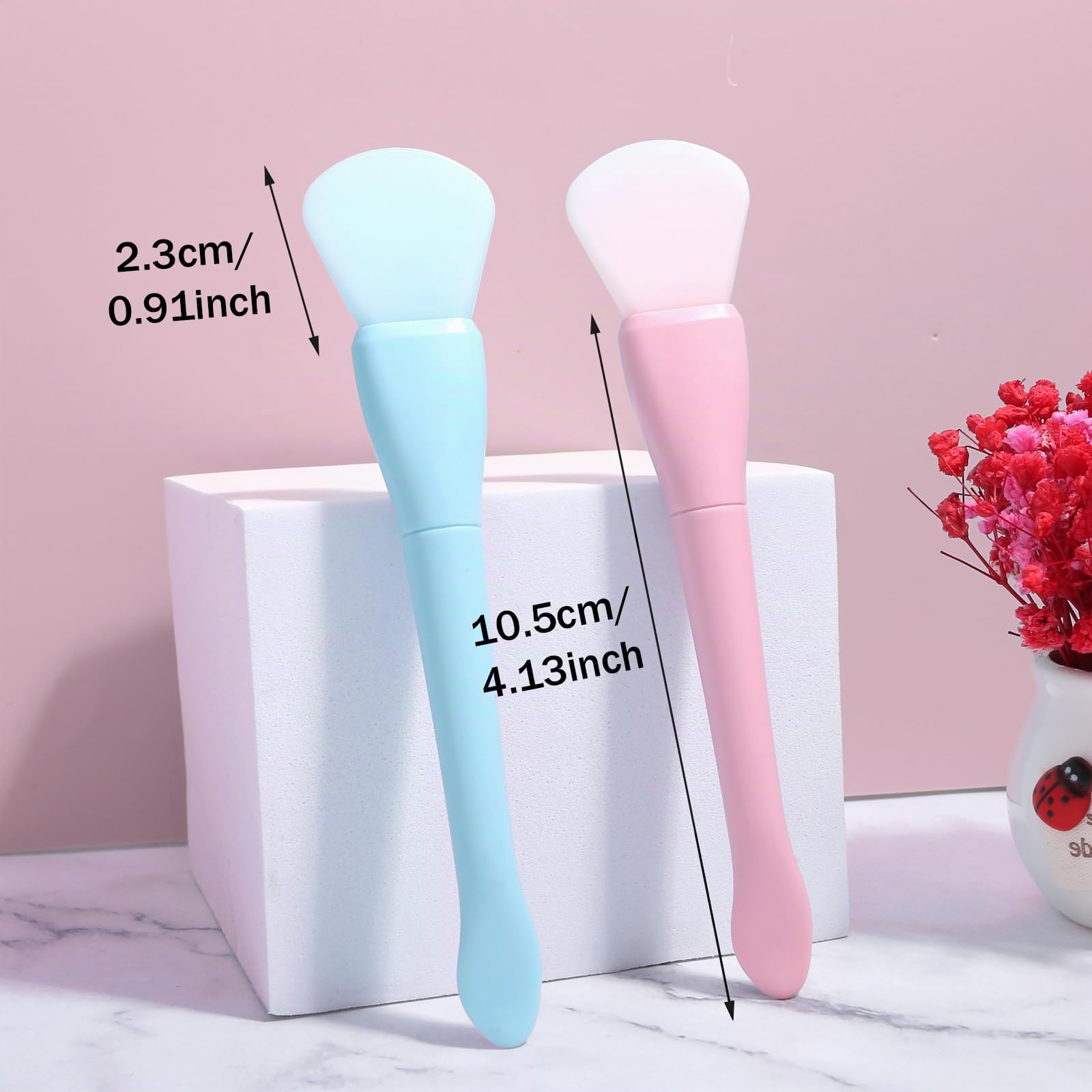 Ouligay 2PCS Silikon Gesichtsmasken Pinsel, Maskenpinsel Silikon Schlamm Maske Applikator Flexible Masken Pinsel Diy für Hautpflege,Gesichtsmasken,Reinigungsmaske
