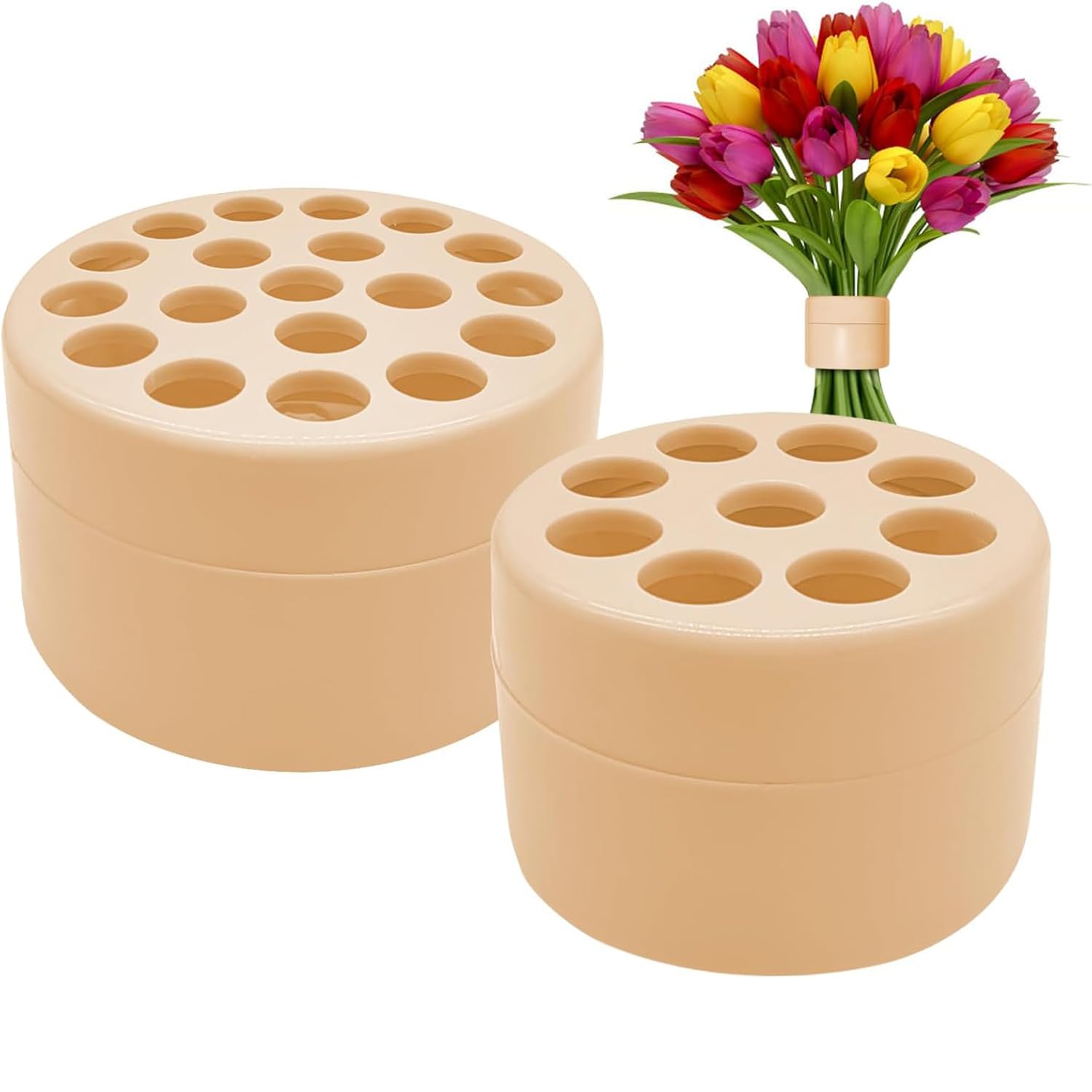 Amazon.co.jp: 生け花用剣山 針なし 花立て2点 花留め 生け花用品 