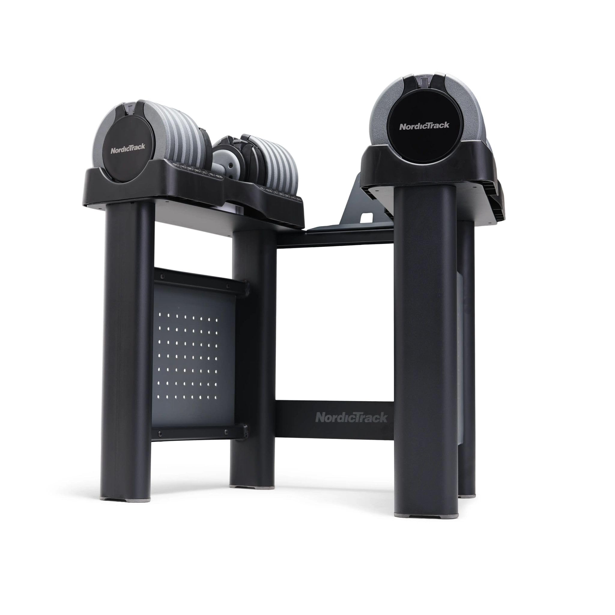 55 lb Select-a-Weight Dumbbell Pair with Universal Dumbbell Stand Bundle