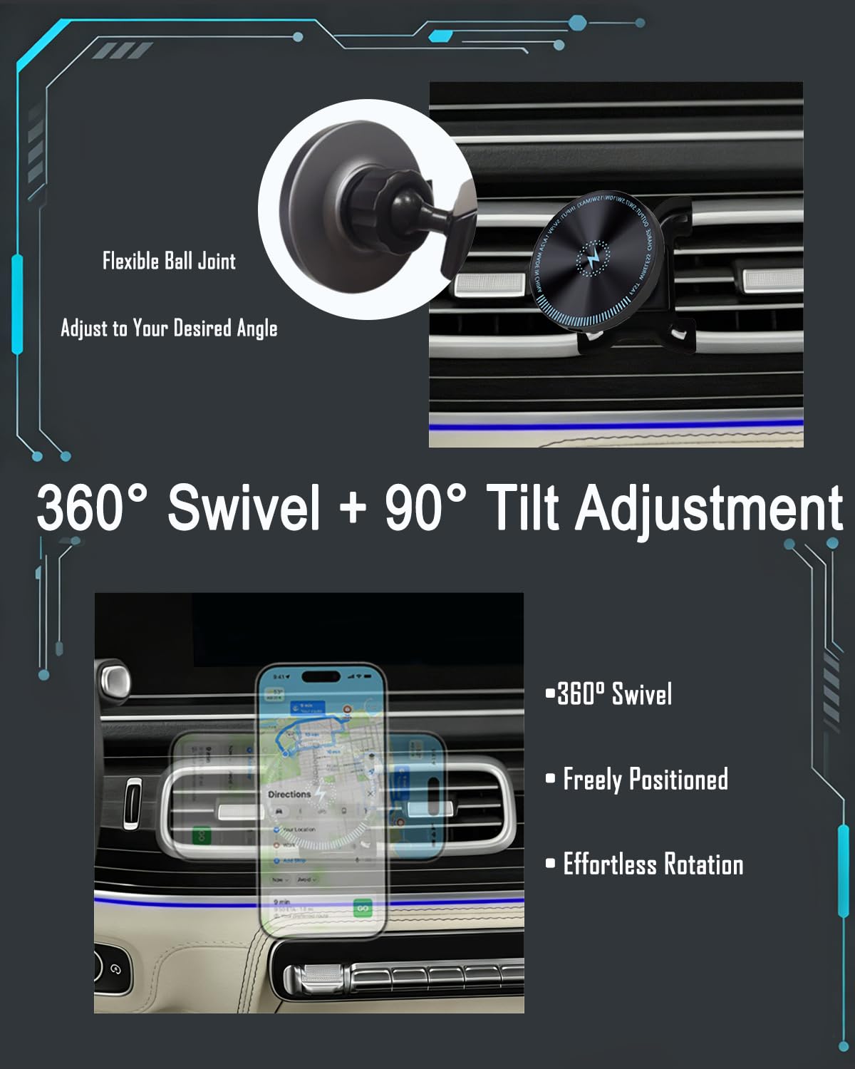 Do GLE-Class W167 GLS-Class X167 uchwyt na telefon 15 W szybka bezprzewodowa ładowarka do Magsafe GLE uchwyt na telefon GLS niestandardowe dopasowanie 2020-prezent kompatybilny ze wszystkimi
