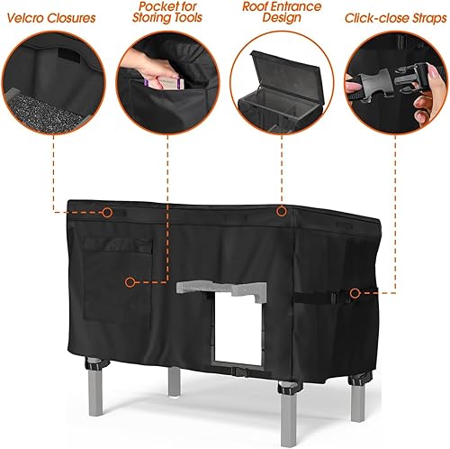 Miniatura 5 de Funda para casa de gato al aire libre para GDLF para Ciokea (solo cubierta), cubierta de casa para gatos al aire libre, 34.5 pulgadas de largo x