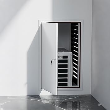 Access Panel for Wall,Lockable Plumbing Access Door with Key,Metal Attic Wall Hatch Cover Plate,Flush Service Shaft Door White,Crawl Space Hatch Doors12x16in/30x40CM