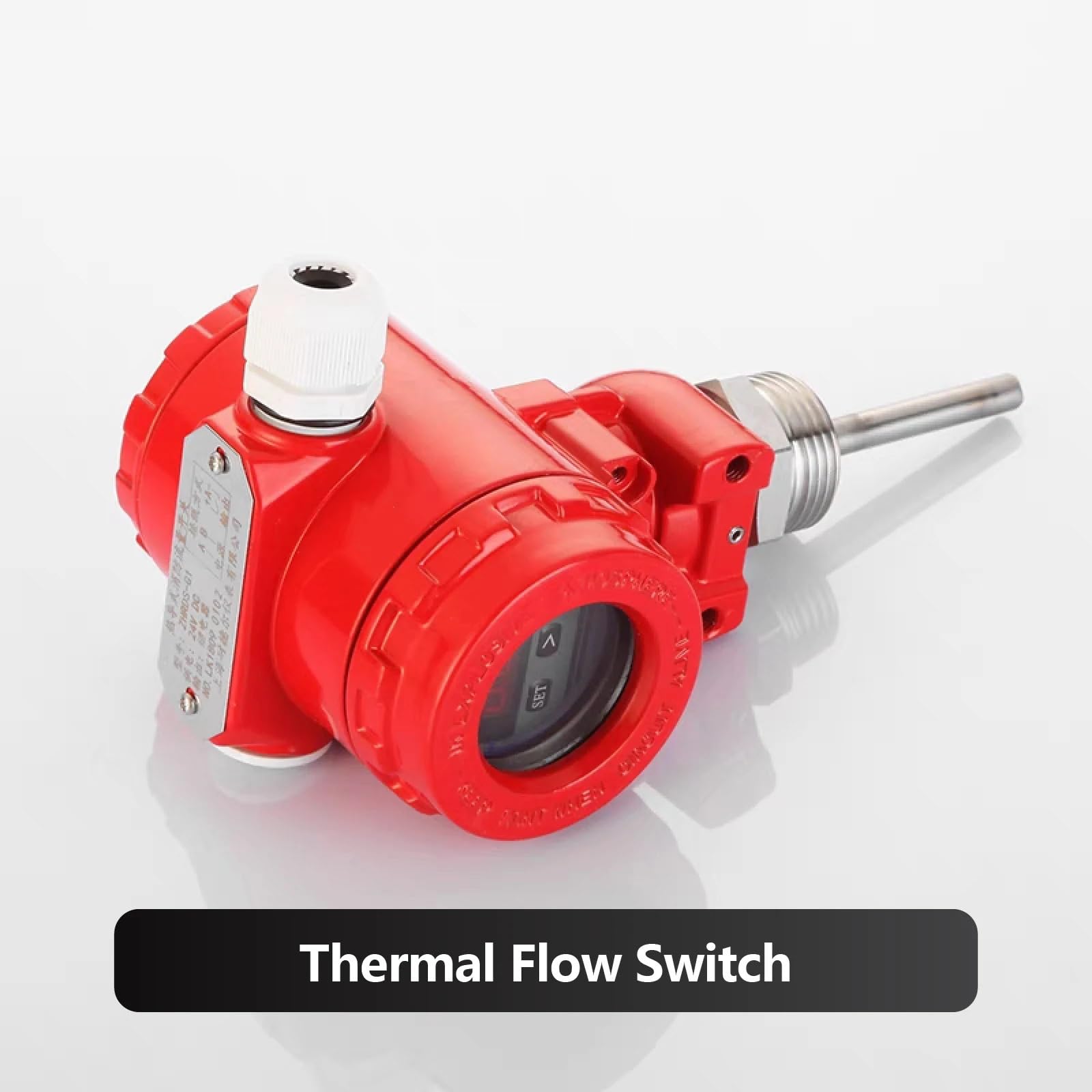 1 x Detector de flujo para rociador contra incendios con pantalla digital, sensor IP65, medidor de flujo de agua AC220V DC24V. (DN25-DC24V)
