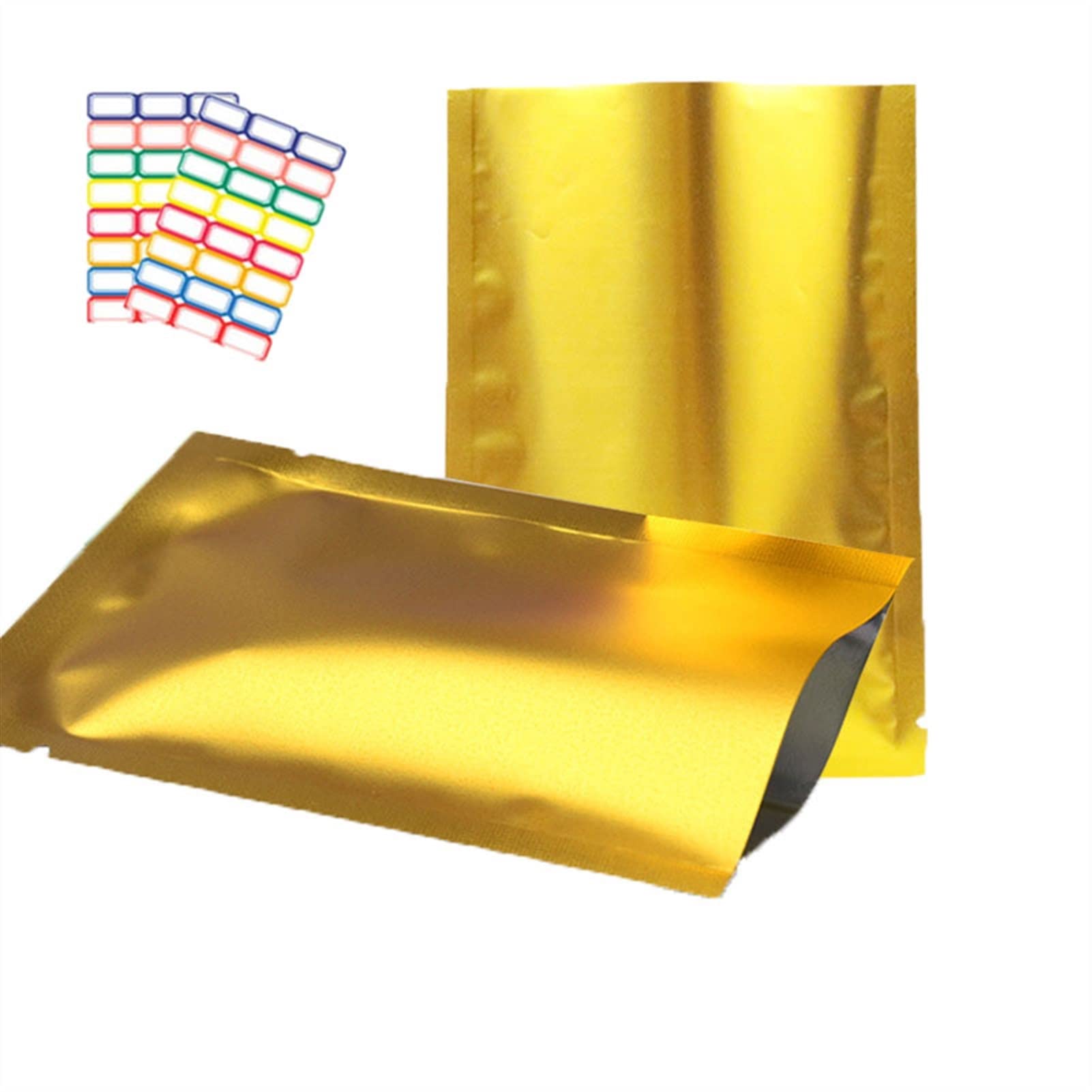 Vacuum Food Sealer Bags,100Pk Mylar Foil Flat Heat Sealing - Sealable Bag for Grains, Wheat, Rice, Dry Aging for Meat Long Term Storage(7x10cm)