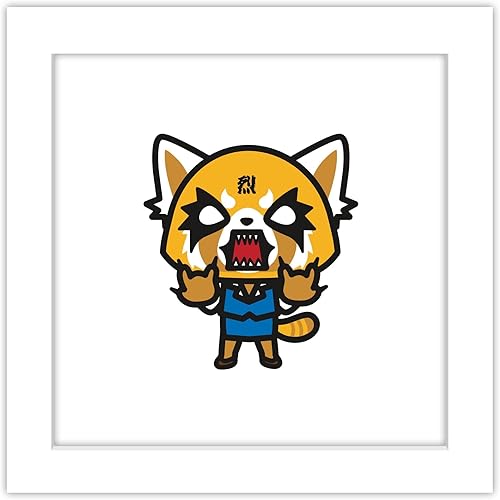 Trends International Gallery Pops Sanrio Aggretsuko - Póster de pared de Rage Retsuko, 12.00 x 12.00 pulgadas, versión de marco blanco