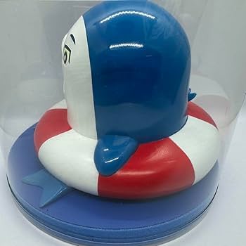 イルカのイルカくん　ソフビ　フィギュア　スケルトン イルカのイルカくんソフビ