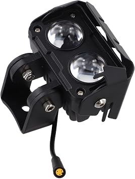 for Kukirin G3 Electric Scooter Headlight Dual Bead LED Light Assembly Aluminum Alloy Housing Night Riding Safety Upgrade Kit Tool Install Black