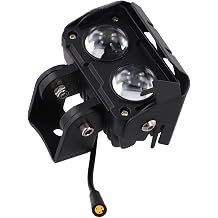 for Kukirin G3 Electric Scooter Headlight Dual Bead LED Light Assembly Aluminum Alloy Housing Night Riding Safety Upgrade Kit Tool Install Black