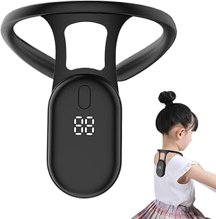 Posture Corrector Monitor - USB Rechargeable Smart Body Correction Tool| Wearing Vibration Alert Reminder Back Straightener Device with Built in Sensor, Slouch Correcting Brace for Working