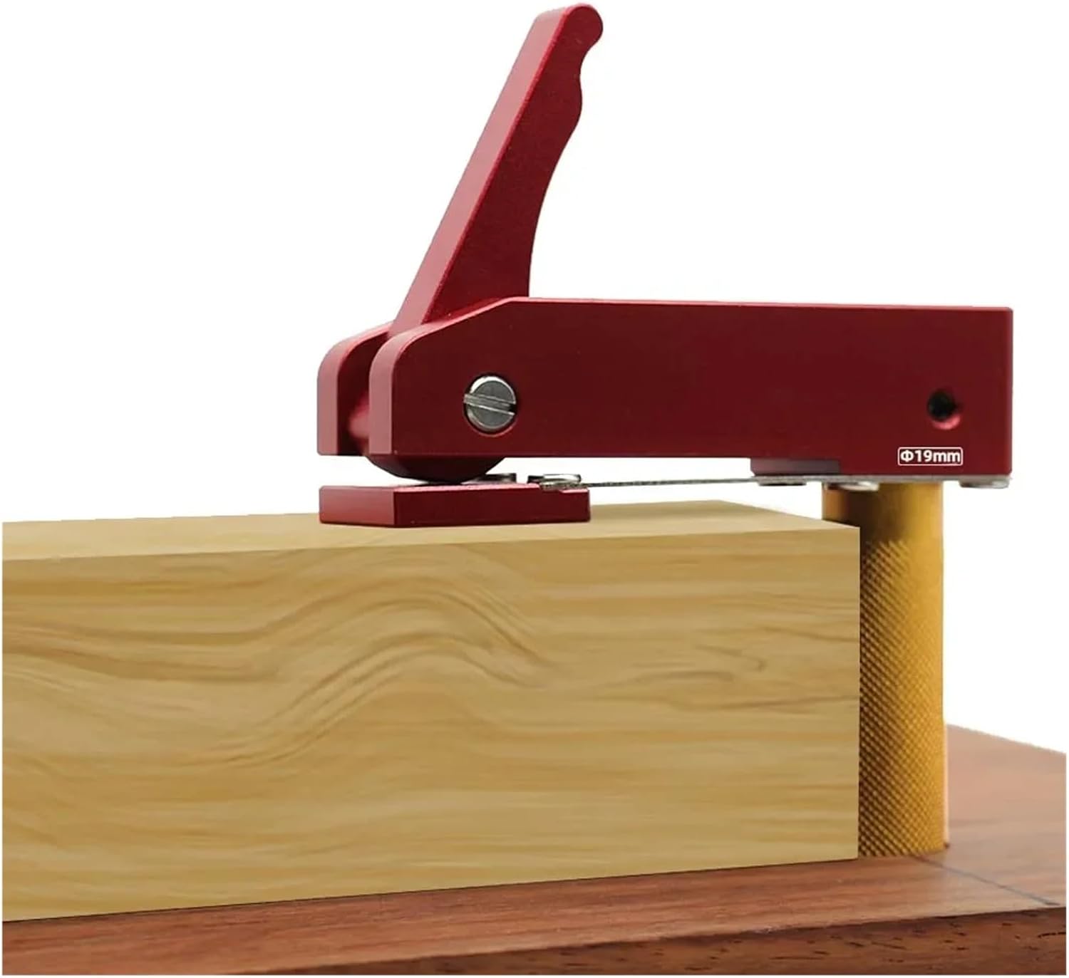 Workbench Quick Acting Hold Down Clamp,Woodworking Bench Dog Clamp Fast Fixed Clip Tools for 19/20MM Holes(2Pc for 19mm hole)