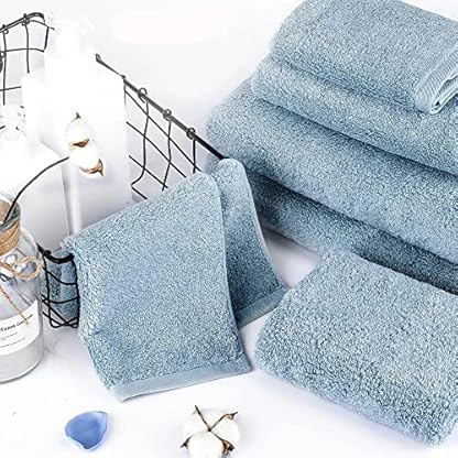 3-teiliges Handtuch-Set für Erwachsene, Baumwolle, sehr saugfähig, sicher und superweich, Hotel-Badezimmer-Set (Farbe: Weiß, Größe: 3 Handtuch-Sets) (Weiß, 3 Handtuch-Sets) – Bild 3