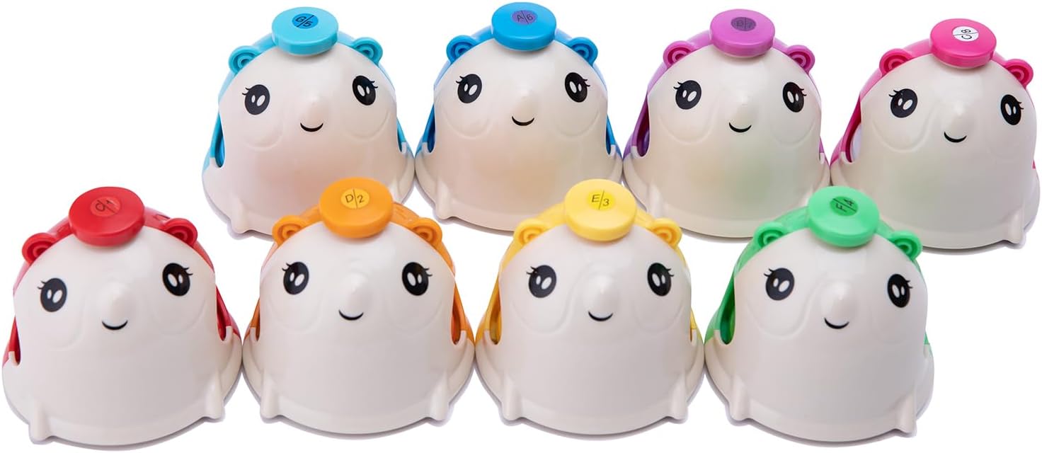 Desk Bells 8 Note Cute Mouse Colorful Hand Percussion for Musical Educational