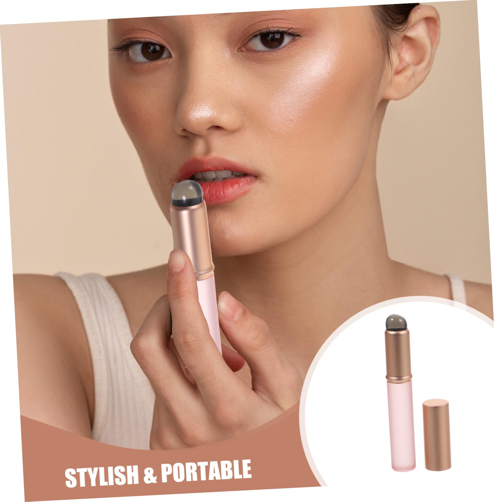 Beavorty Juego De 5 Pinceles Multiusos Para Maquillaje De Labios Aplicadores De Lápiz Labial Y Brillo Labial Para Mujer Ideal Para Viajes (2 Unidades)