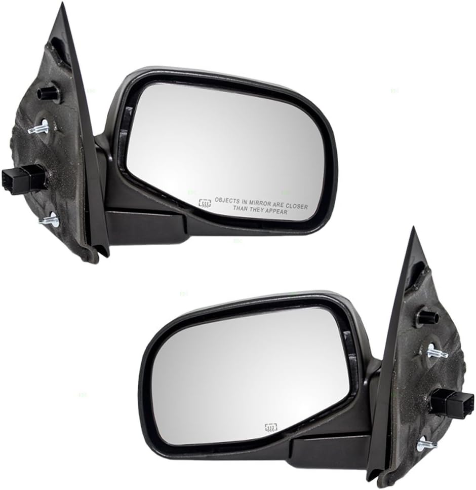 Driver and Passenger Power Side View Mirrors Heated Puddle Lamp Textured Replacement for 2002-2005 Explorer Mountaineer 1L2Z17683CAA 1L2Z17682CAA