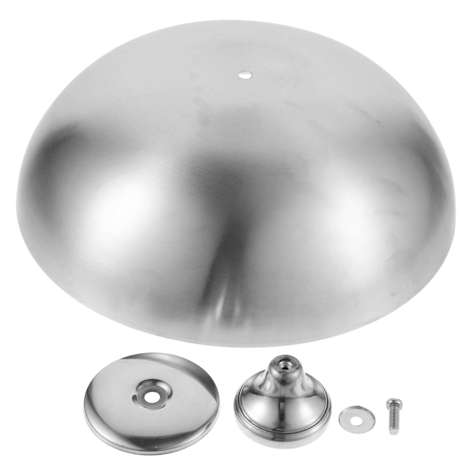 OUNONA 4 Pièces Couvercle de Protection Alimentaire Inoxydable Cloche pour Viande pour Cuisine Service de Plat Ronde Splash Argenté