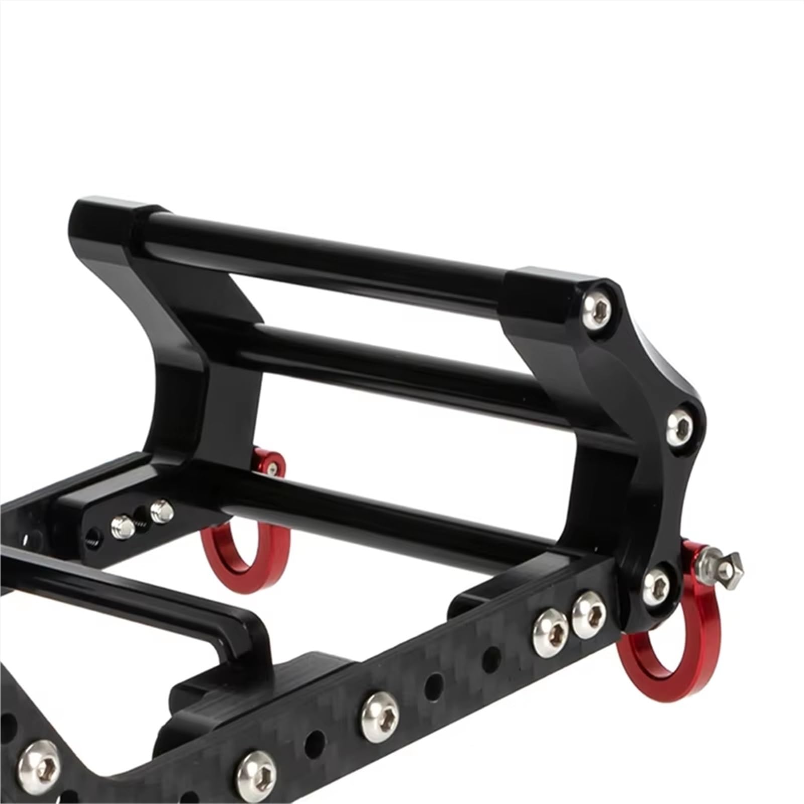 Accesorios Coches RC Compatible con Axial para SCX10 para Traxxas para TRX4 1/10 Coche Trepador De Control Remoto DIY Actualizaciones Piezas Parachoques Delantero De Metal con Gancho Remolque