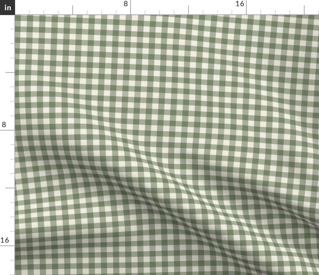 Spoonflower Fabric - Rustic Small Scale Christmas Buffalo Check Plaid Classic Traditional Printed on Petal Cotton Fabric Fat Quarter - Sewing Quilting Apparel Crafts Decor