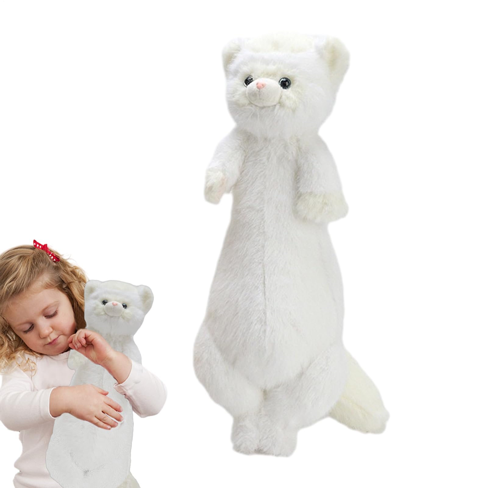 Generico Peluche furetto - Morbido per animali, simpatica bambola pelosa, design delicato e confortevole da abbracciare | decorativo per divano camera da per auto, per ragazze, bambini, d