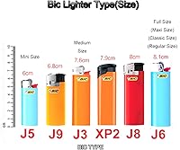 Vista 2 de Funda de metal para encendedor de color dorado para BIC Mini tamaño encendedor J5