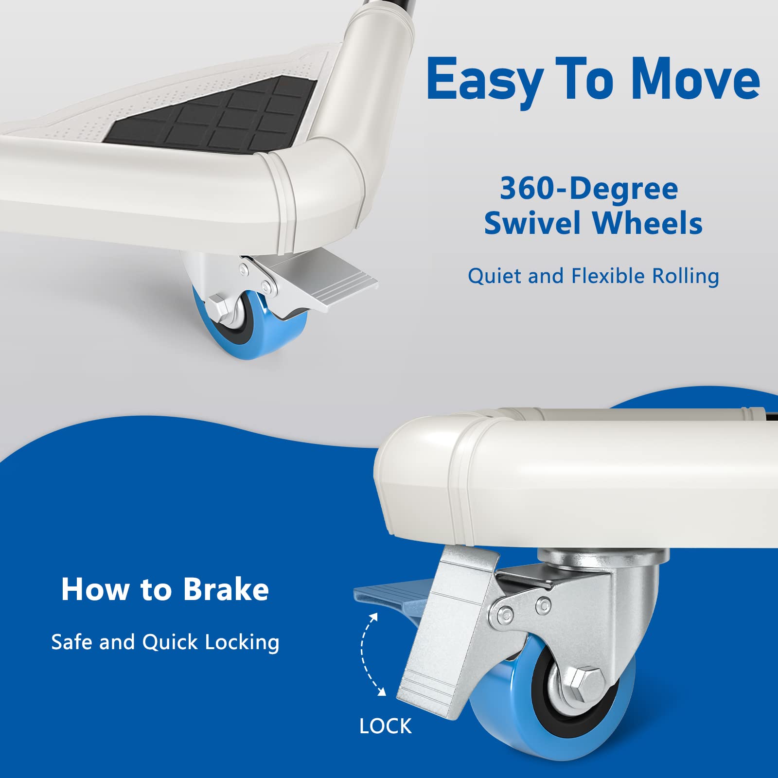 Furniture Dolly Mobile Roller with 4 Locking Wheels by DAILYLIFE