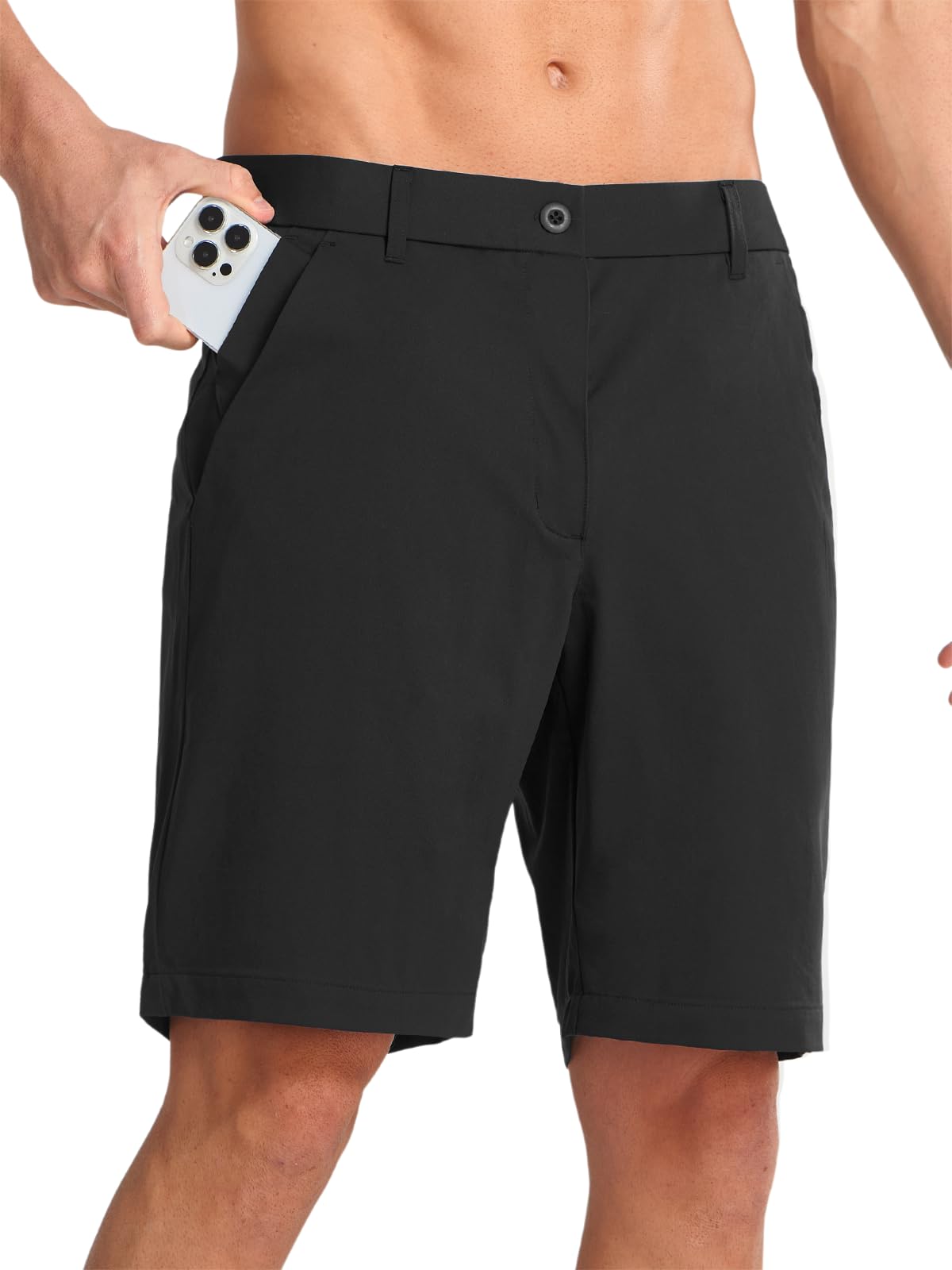 NORTHYARD Mens Golf Shorts Casual 9 Inch Lightweight Beach Work Dress Shorts with Pockets Elastic Waist