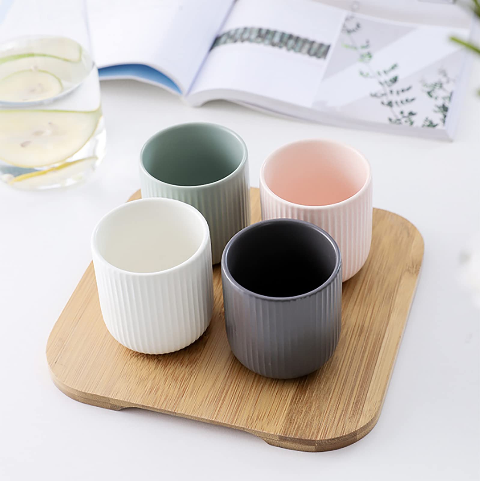 Tazza da tè tradizionale giapponese, tazza da tè cinese, set da tè in ceramica, tazza da tè Yunomi, ciotola da matcha, set da tè matcha (4 colori)