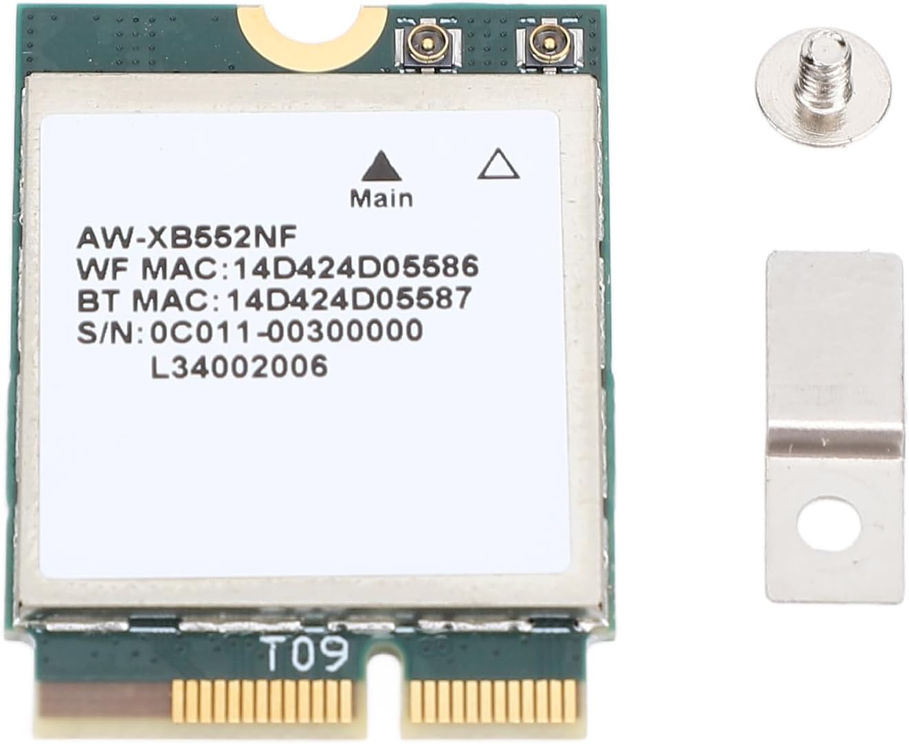 MT7902 Network Card,400Mbps 2.4GHz 5GHz 6GHz Tri Band 5.2 M.2 Network Adapter for Laptop PC Computer