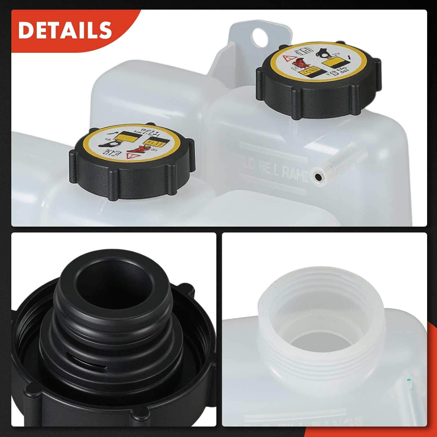 A-Premium Engine Coolant Overflow Recovery Reservoir Tank [With Cap] Compatible with Ford Escape 2005-2012 & Mercury Mariner 2006-2011 - Front Side