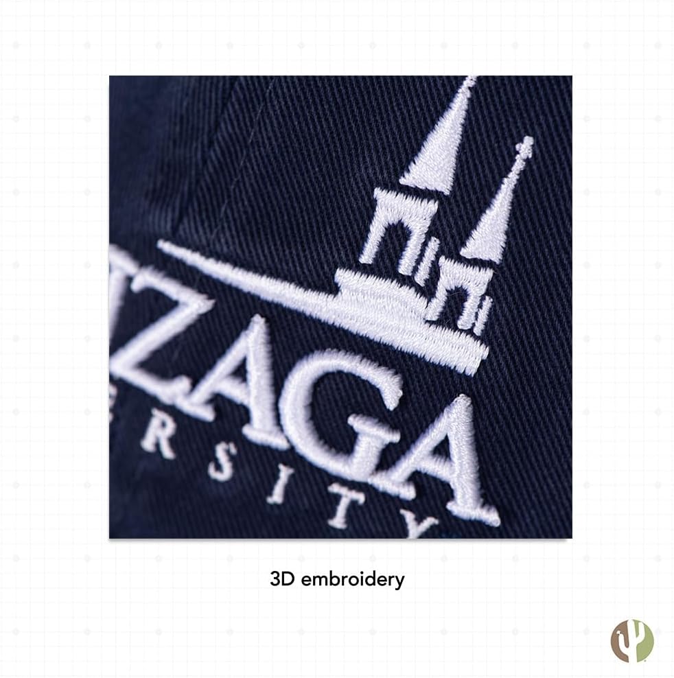 Desert Cactus Gonzaga University Baseball Hat Bulldogs GU Zags Brimmed Embroidered Hats Cap Adjustable Cloth Strap Adult (Style F) Blue - Image 5