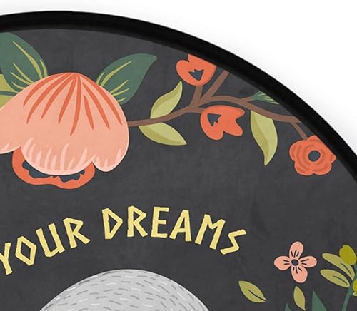 Miniatura 5 de Vdsrup Tapete redondo con diseño de perezoso en el árbol, diseño de dibujos animados de animales, redondo, lavable, antideslizante, para sala de