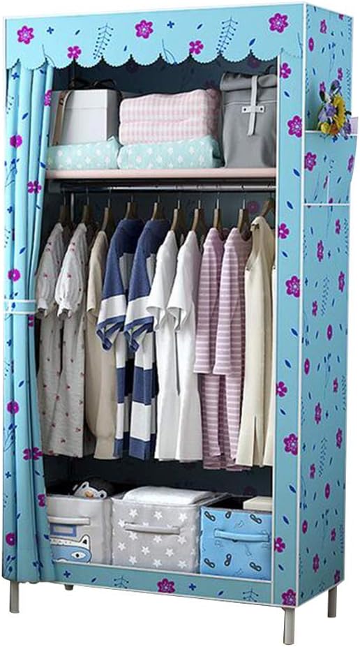 Cloth Wardrobe Clothes Closet, Portable Closet Wardrobe Storage Closet Standing Closet Fabric Cabinet Portable Wardrobe,F_70x45x150cm