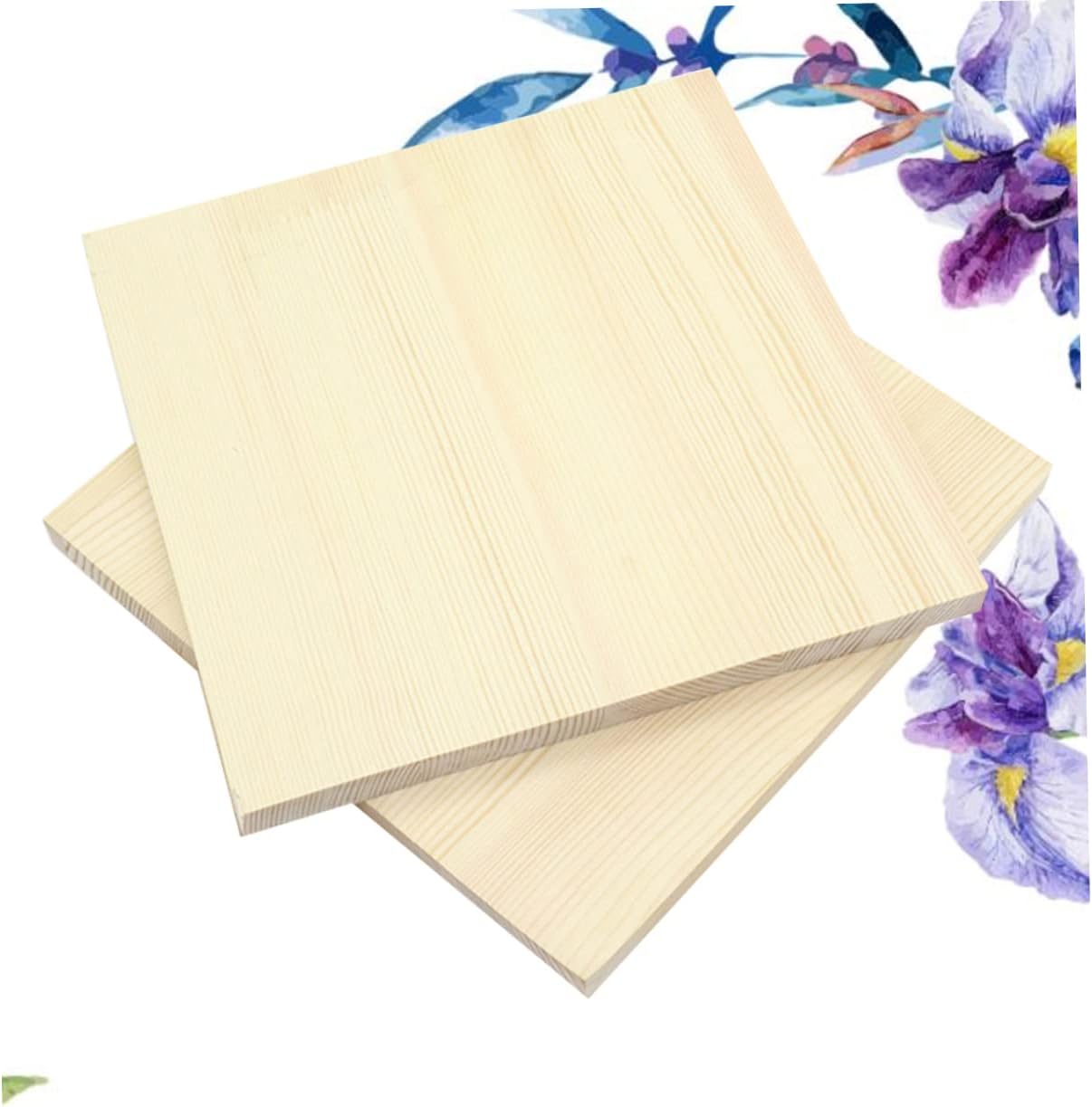 2pcs Natural Solid Wood Plank DIY Board for Craft Workbench Rustic Sculpture Base Clay Hand Tool Support for Home Decoration and Creative Projects