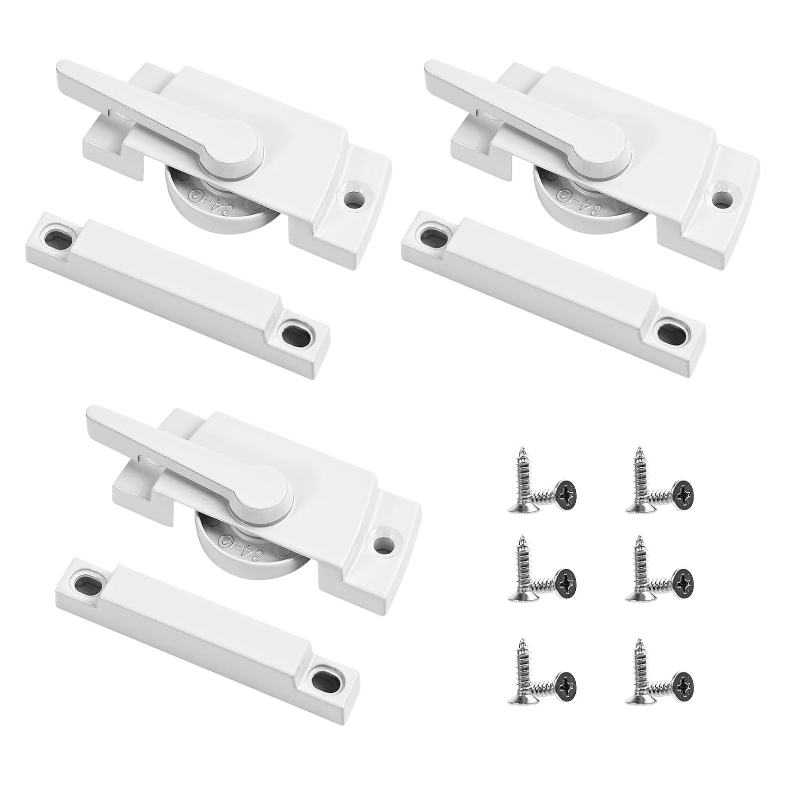 Elnwnnkc Multicolor 3Pcs Sash Replacement Security Sliding Window Latches For Vertical And Horizontal For Vertical And Horizontal