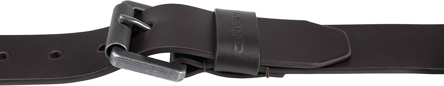 Carhartt Men's Casual Top Grain Bridle Leather Belts, W/Antique Nickel and Knurled Roller Buckle - Image 5