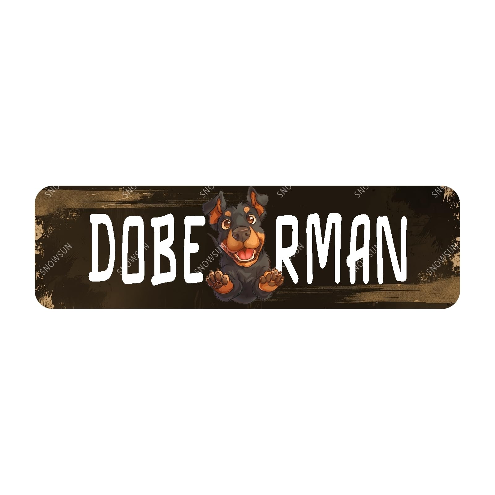 Doberman Dog Street Tin Sign Aluminum Metal Sign Funny Vintage Dog Wall Decor for Home Farmhouse Bar Cafe Fence Yard Decor 4x16 Inch