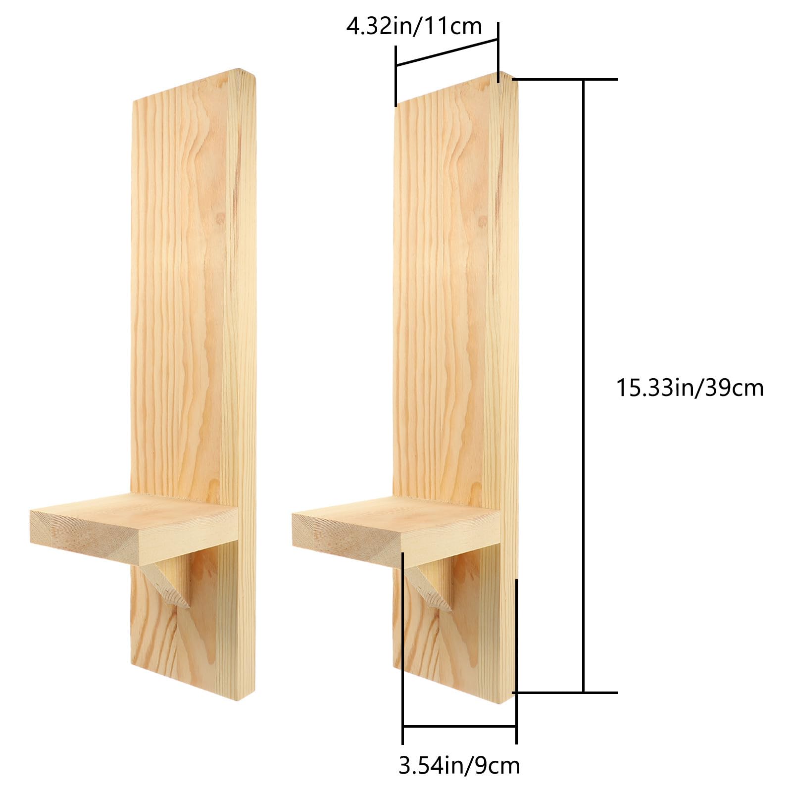 Apliques de Pared para Velas de Madera, Decoración Hogar