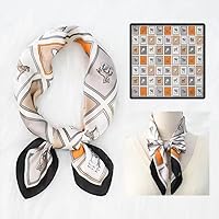 Vista 216 de FONYVE - Pañuelo de satén sedoso de tamaño mediano para mujer, cuadrado, 27.5 x 27.5 pulgadas