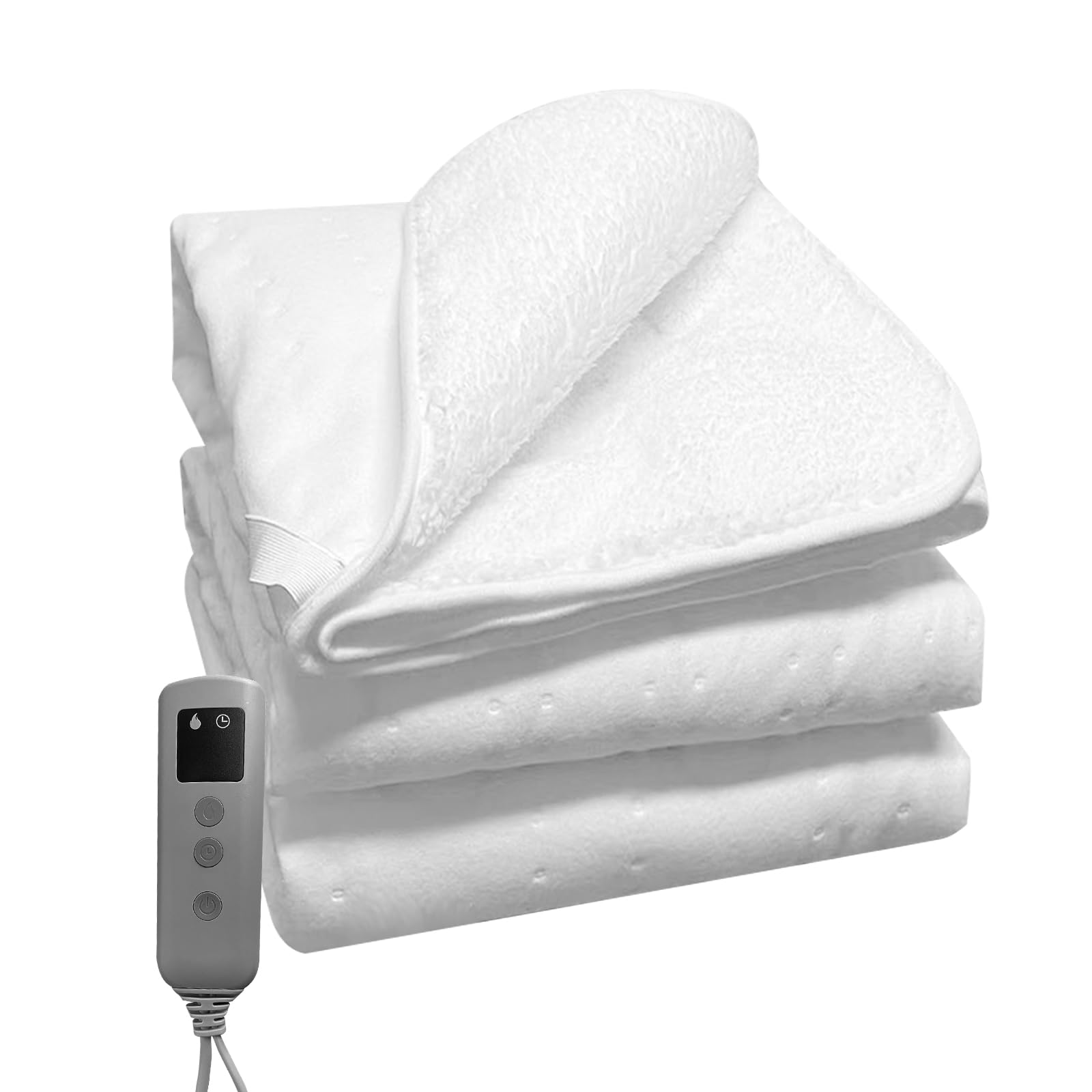 PROALLER Electric Blanket Electric Underblanket Single Bed，140x72 CM Heated Underblanket 10 Heat Settings With Timer, Machine Washable Single Electric Blanket Heated Mattress Topper