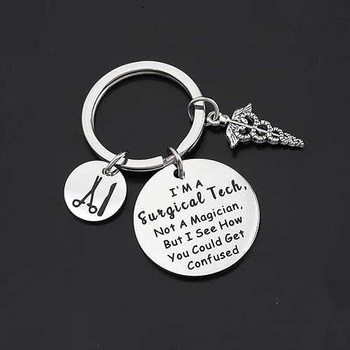 Miniatura 6 de ENSIANTH Llavero de tecnología quirúrgica, regalo de tecnólogo quirúrgico, regalo para enfermera quirúrgica, regalo de graduación para estudiantes