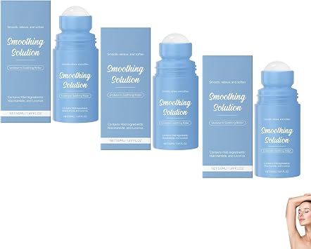 Smoothing Solution Underarm Soothing Roller   Ingrown Hair Treatment for Razor Bumps, Women s Soothing Aftercare for Bikini Line, Legs & Underarms 3pcs