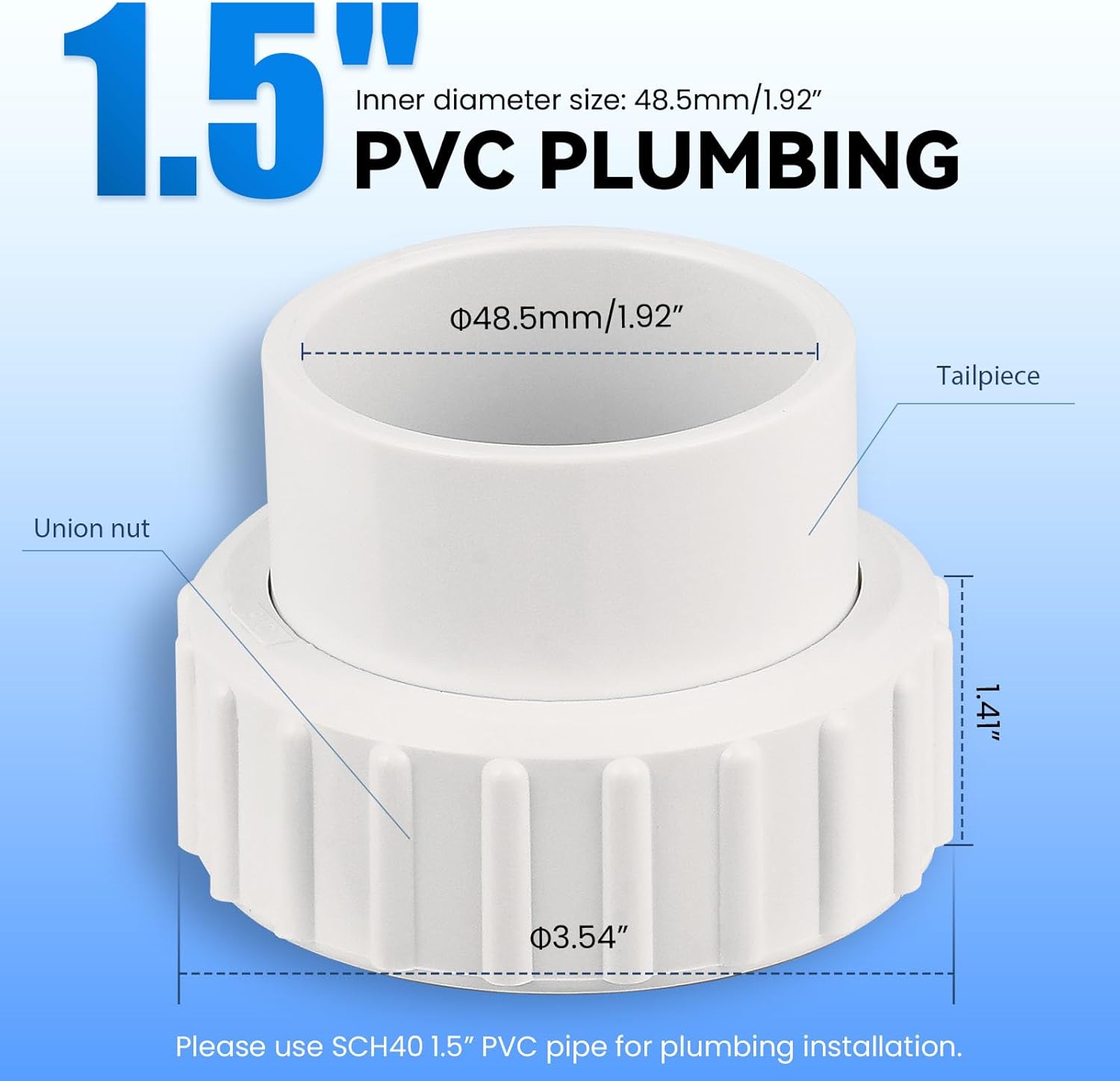Mxmoonant SPA Pump, 1.5HP 110V Hot Tub SPA Circulation Pumps, Bathtub Pump Motor for Water Circulation 1.5" Plumbing (US Plug)