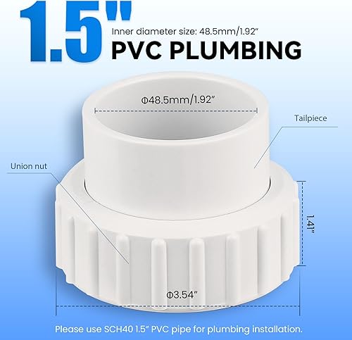 Miniatura 3 de Mxmoonant Bomba de spa, 1.5HP 110V bombas de circulación de spa para bañera de hidromasaje, motor de bomba de bañera para circulación de agua de 1.5