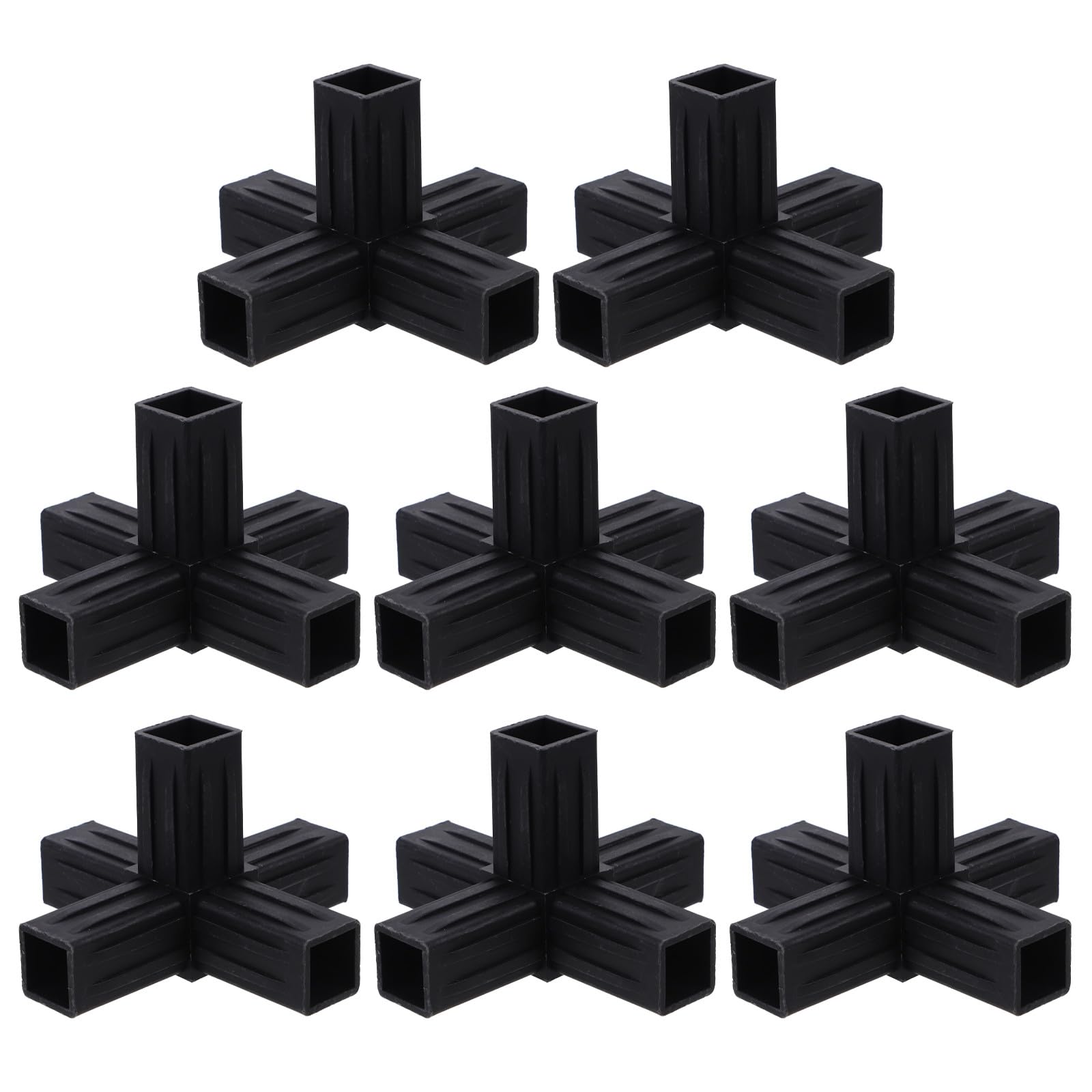 Zerodeko 8 conectores de tubo cuadrado de plástico de 5 vías, conector de