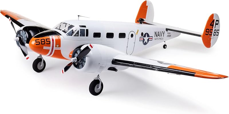 RC Airplane Beechcraft D18/RC-45J 1.5m BNF Basic (Transmitter, Battery and Charger Not Included) with AS3X+ and Safe, EFL-3726