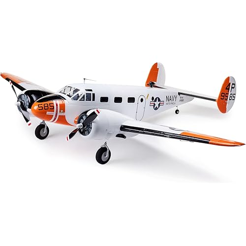 E-flite RC Airplane Beechcraft D18/RC-45J 1.5m BNF Basic (Transmitter, Battery and Charger Not Included) with AS3X+ and Safe, EFL-3726